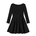 thumbnail image 5 of DISNIMO Kids Mushroom Dress Girls Floral Dress Long Sleeve Black Dress Girls 3-4 Dress for Children Girls Dresses Midi Length Girls Lightweight Dress Skater Girl Swing Dress Kids Holiday Dress, 5 of 6