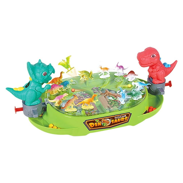 EGNMCR Children's Dinosaur Pinball Game Table Games Brainstorming Two Person Interactive Ejection Ball Racing Table Games Toys Player game Birthday Gifts for Kids
