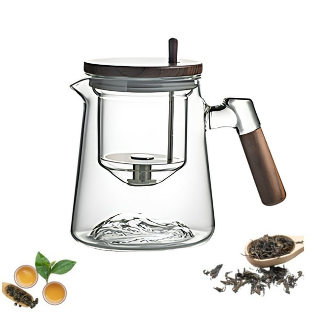 Binmer Household Thickened Teapot One-button Press-type Liner Filter High-end Tea Water Separation Glass Teapot