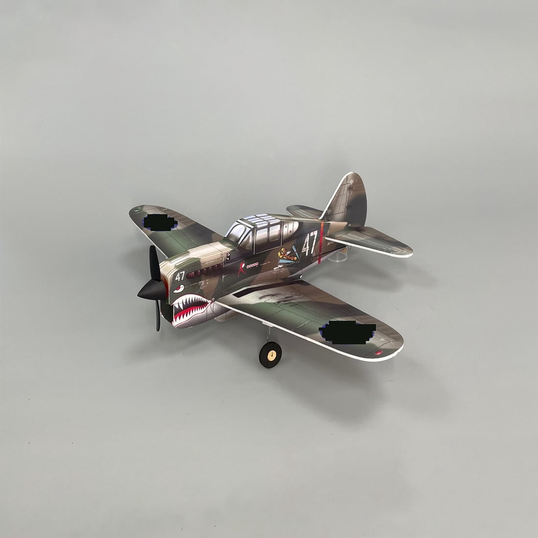 MinimumRC P-40 RC Airplane, Gyro-Stabilized Micro 4CH Fighter Flying Tigers RC Plane, Fixed-Wing Scale Model for Hobbyist (Left-Hand Throttle / 1 Battery)