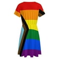 thumbnail image 5 of Flag of Progressive Pride Women's Dress Short Sleeve Summer Sundress Summer Women Clothes, 5 of 7