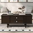 thumbnail image 2 of Rectangular Coffee Table with Storage Drawers Mid-Century Modern Center Table for Living Room, 2 of 9