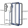 thumbnail image 2 of Compatible With Samsung Galaxy S25 Phone Case,Heavy Duty Durable 4-Layer,Transparent Backplane,Military Grade Drop Protection Shockproof Anti-fall Rugged Bicolor Vivid Phone Case,Darkblue, 2 of 8