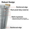 thumbnail image 2 of Large Galvanized Metal Bucket with Wood Handle - 12in Rustproof Ice Pail for Party Home Decor BBQ Beer Wine Plants & Storage (4Gal/15L), 2 of 7