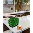 thumbnail image 3 of Black Green Plaid Toaster Cover 2 Slice, Small Kitchen Appliance Covers, Modern Buffalo Checked Gingham Art Toaster Oven Cover with Loop, Bread Machine Cover Polyester Dust Cover Protection, 3 of 4