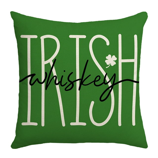 Rewenti Housse de Coussin Imprimée Irlandaise Coussin de Siège de Canapé Décoratif pour la Saint-Patrick