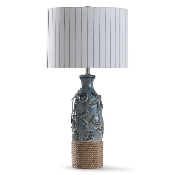 Starfish Table Lamp With Rope Detail, Seahaven Starfish Coastal Table Lamp