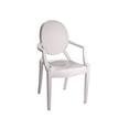 thumbnail image 4 of Pangea Home Lucid 36.5" Bentley Arm Plastic Dining Chair in White (Set of 4), 4 of 4