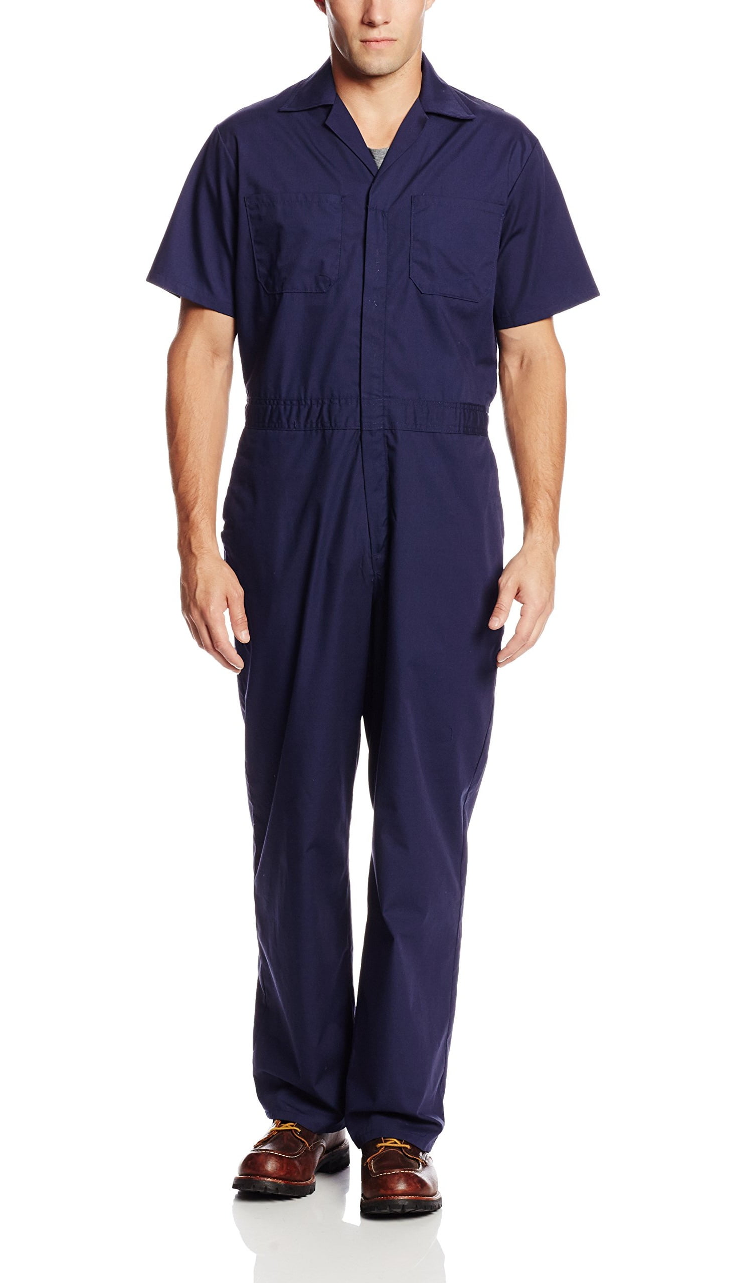 Walls Work Men's Short Sleeve Poplin NonInsulated Mechanic Coverall