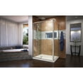 thumbnail image 2 of DreamLine Flex 36 in. D x 48 in. W x 74 3/4 in. H Semi-Frameless Shower Enclosure in Brushed Nickel with Left Drain Biscuit Base, 2 of 13