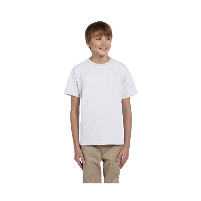 Gildan T-Shirt Sans Couture à Double Aiguille Pré-Rétréci pour Grand Garçon, Style G2000B