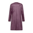 thumbnail image 5 of FAVIPT Velvet formal Dresses for Women Crew Neck Long Sleeve Midi Dressess Solid Color Elegant Party Cocktail Dresses Purple,M, 5 of 8