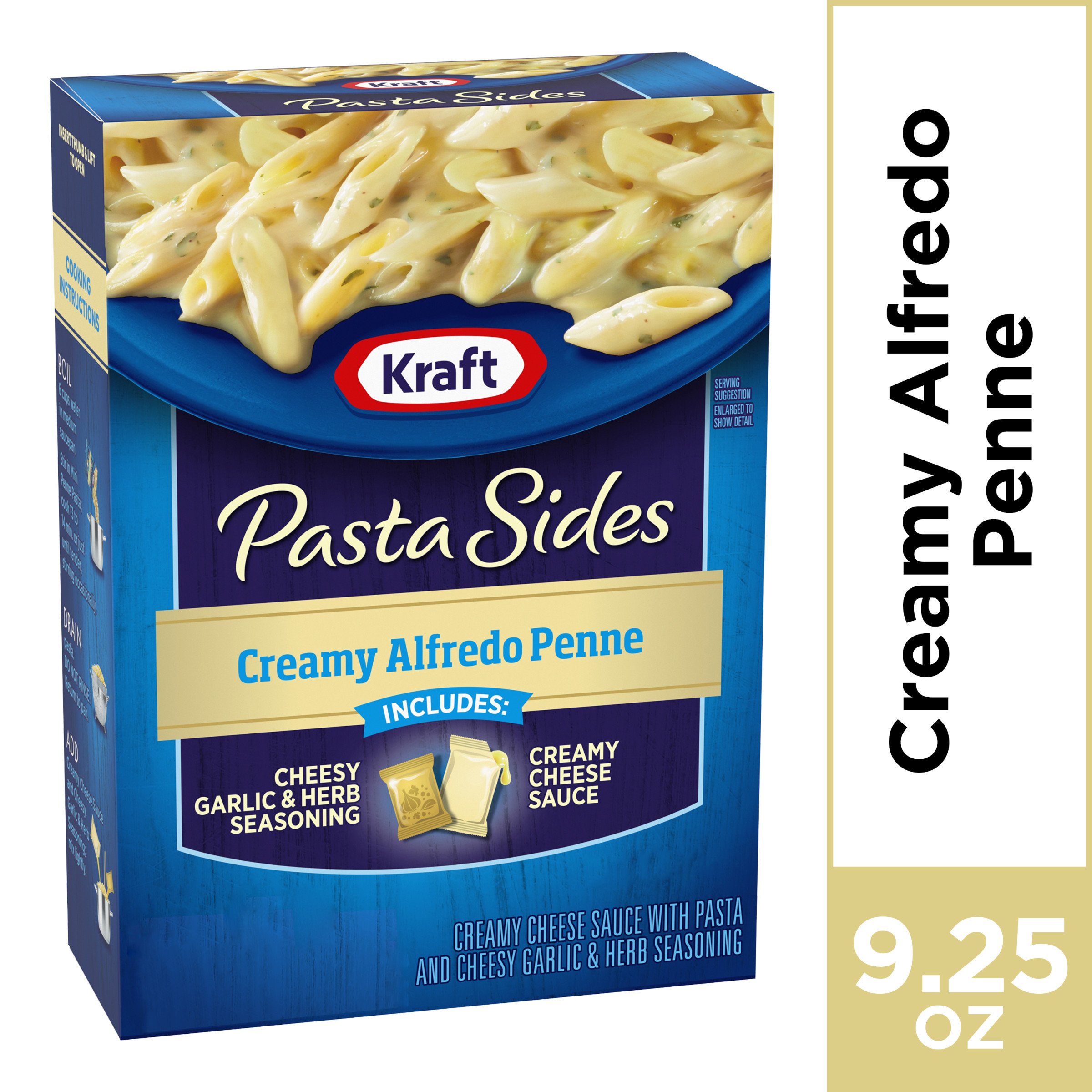 Kraft Pasta Sides, Creamy Alfredo, 9.25 oz Box
