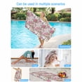 thumbnail image 5 of Beach Towel Bloom Flowers Bath Pool Towels Pink Spring Floral Absorbent Beach Towel Soft Large Quick Dry Lightweight Camping Travel Sports Yoga Gym Swim Towels for Adult 35x70 Inch, 5 of 9