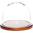 thumbnail image 3 of Plymor 8" x 6.5" Glass Display Dome Cloche (Walnut MDF Base), 3 of 3