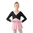 thumbnail image 4 of Daydance Girl's Kids Long Sleeves Knot Ballet Dance Wrap Tops Shrug, 4 of 6