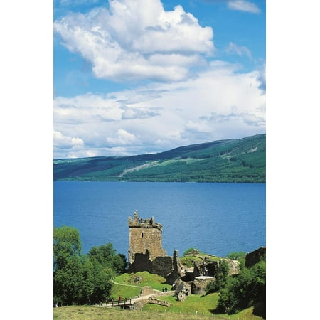 Ruins of Urquhart Castle on Banks of Loch Ness, Drumnadrochit, Scotland, United Kingdom Print Wall