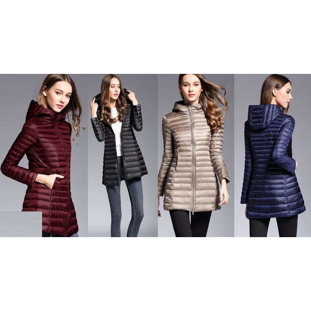 Chamarra Larga Mujer Abrigo De Invierno Ultraligero Acolchad Dara Baby Dam0018