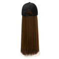thumbnail image 4 of Visières Casquette de Baseball Cheveux Raides Coiffure Perruque Réglable Chapeau Attaché Cheveux Longs Synthétiques, 4 of 4