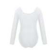 thumbnail image 2 of ZDHoor Little Girls Basic Long Sleeve Ballet Gymnastics Leotard Dance Performance Costume White 3, 2 of 6