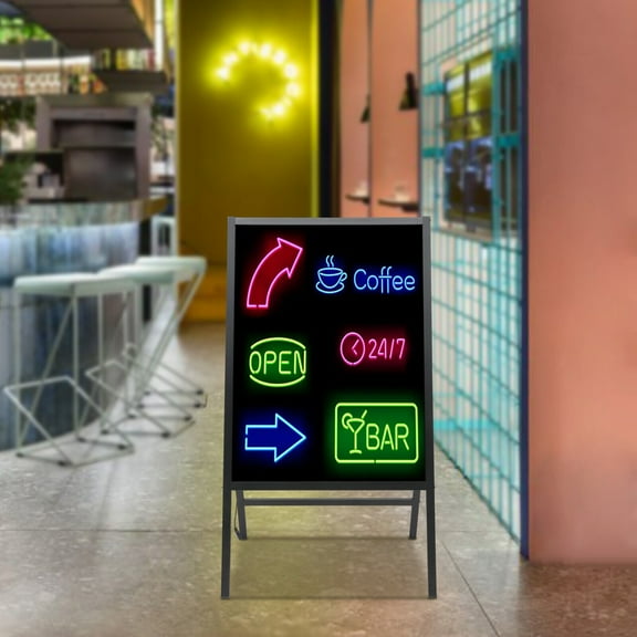 LED Message Writing Board Illuminated Erasable Lighted Chalkboard Menu Sign