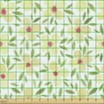 thumbnail image 2 of Ambesonne Floral Fabric by the Yard Upholstery, Watercolor Little Flowers, 5 Yards, Pale Olive Green Beige, 2 of 5