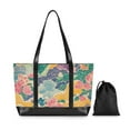 thumbnail image 7 of FORMRS Canvas Laptop Tote Bag for Women with 15.6" Computer Compartments Shoulder Handbag, Yellow Floral Wave, 7 of 7