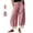 Red, variant on Clossjun Womens Lace Gingham Barrel Pants Wide-Leg Regular Length Athletic Pant Elastic Drawstring Waist Lounge Trousers with Pockets 2XL
