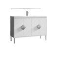 thumbnail image 3 of 48" Tennant Brand Modern Style White Mathilde Bathroom Sink Vanity, 3 of 7