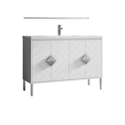 48 Tennant Brand Modern Style White Mathilde Bathroom Sink Vanity