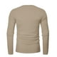 thumbnail image 4 of pstuiky Camisas de invierno de manga larga para hombre, Suéter deportivo informal de color liso con cuello redondo y botones para hombre, blusa de manga larga con cuello redondo top de hombre l, 4 of 6