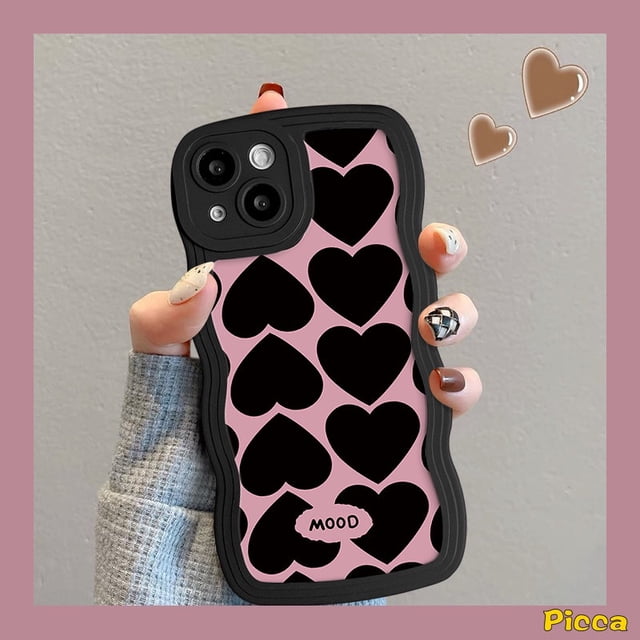Estuche De Pareja Para Samsung A13 A23 A12 A14 A50 A32 A03s A30s A21s A04s A20 A31 A04 A04E A22 A02s A50s A52 A53 A11 A52s A51 A33 Love Heart Tablero De Ajedrez Diamante Rejilla Borde Ondulado Suave
