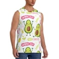 thumbnail image 2 of Bingfone Avocado Work Out Pattern Men's Tank Tops Workout Sleeveless Tee Shirts Running Beach Tanks for Men-3X-Large, 2 of 7
