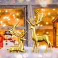 thumbnail image 2 of Christmas Resin Crafts European And American Style Home Decoration Electroplating Couple Deer Living Room TV Cabinet Home FurnishingsGold, 2 of 6