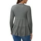 thumbnail image 3 of INSPIRAR CHIC Blusa de Lactancia para Mujeres con Volantes y Pliegues de Manga Larga, Camiseta de Rayón para la Lactancia Postparto, Ropa de Embarazo, Color Gris, 3 of 6