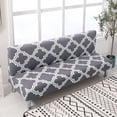 thumbnail image 1 of Folding Sofa Bed Cover Solid Color Futon Armless Slipcover Polyester Elastic Fabric All-Inclusive Cover, 1 of 9