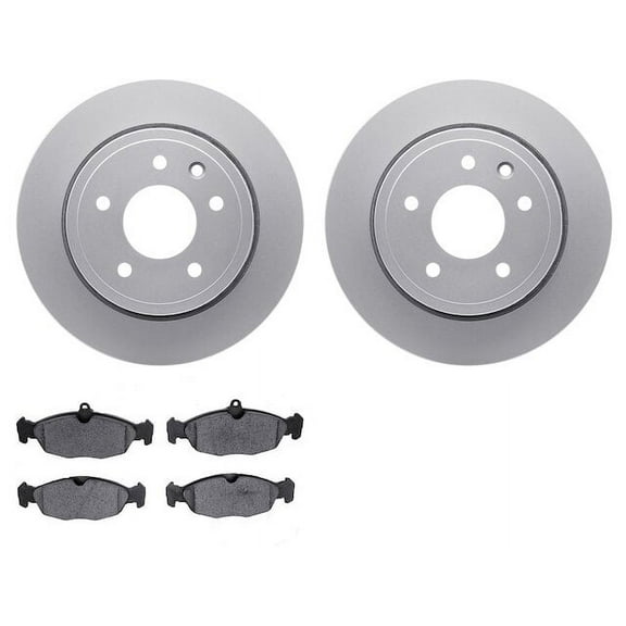 Rear Brake Pad and Rotor Kit - Compatible with 1998 - 2003 Jaguar Vanden Plas 1999 2000 2001 2002