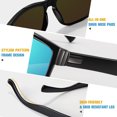 thumbnail image 5 of LINVO Polarized Sunglasses for Men Women Square Mirrored Trendy Shades for Fishing Beach Driving UV400 Protection, 5 of 7