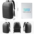 thumbnail image 3 of Business Laptop Backpack for Men,Women,15.6 Inch Water Resistant Travel  Laptop Backpack Carry  Backpack with USB  Port,Large Business Work Durable  Bag, Grey, 3 of 6