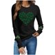 thumbnail image 5 of Mujeres de Manga Larga Tops Casual Día de San Patricio Impresión Cuello Redondo Blusa Suelta Poliéster Ligero Suave Cómodo para Primavera Verano, 5 of 6
