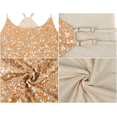 thumbnail image 6 of PrettyGuide Womens Sexy Sparkly Sequin Party Club Dress Adjustable Spaghetti Strap Shimmer Bodycon Mini Dress, 6 of 7