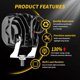 thumbnail image 5 of 1pc 40W 3 Channel LED Work Light, Square Spotlight, 6500K LED Driving Light para 9-80V Car Truck Off Road ATV SUV, 5 of 5