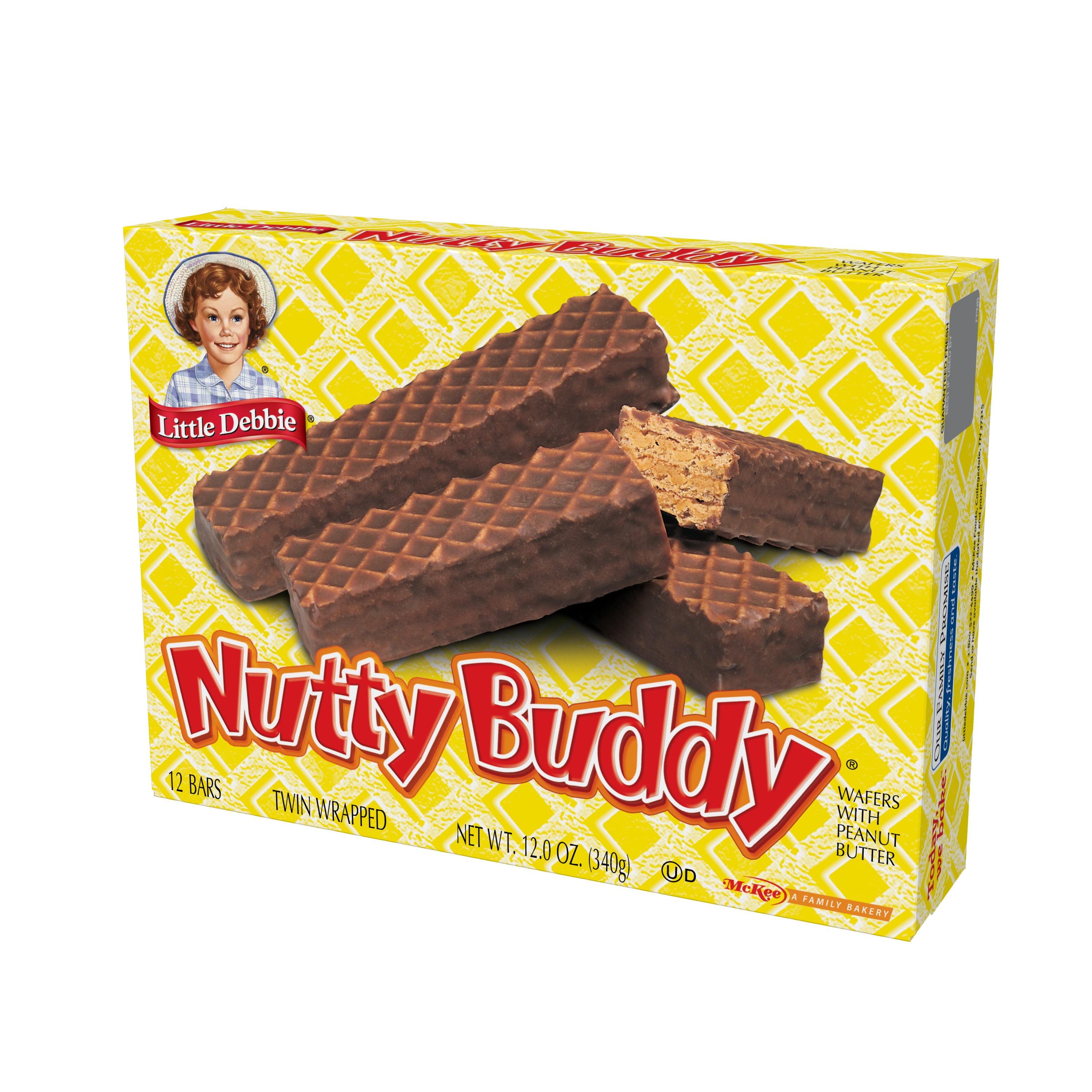 Little Debbie Nutty Buddy Peanut Butter Wafer Bars, 8 Boxes
