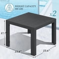 thumbnail image 3 of Aluminum Tables 2 Pieces Side Tables Grey Tea Tables for Outdoor Patio Furniture Pieces in Pairs Charcoal Grey, 3 of 5
