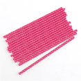 thumbnail image 1 of Weddingstar 9663-31 Sippers Small White Polka Dot Paper Straws  Fuchsia, 1 of 1