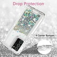 thumbnail image 5 of For Samsung Galaxy Note 20 Case,Clear Liquid Glitter Waterfall Bling Protective Case for Galaxy Note 20 - Silver, 5 of 6