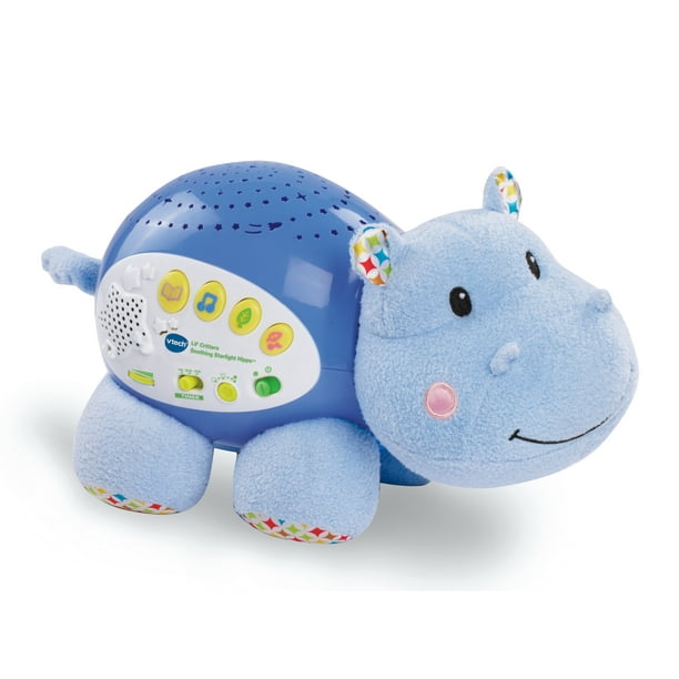 VTech Lil' Critters Soothing Starlight Hippo, Plush Baby Crib Toy