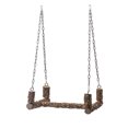 thumbnail image 1 of 1pc Parrot Perch Stand Bird Training Rack Bird Swing Toy Supply (Light Brown), 1 of 5