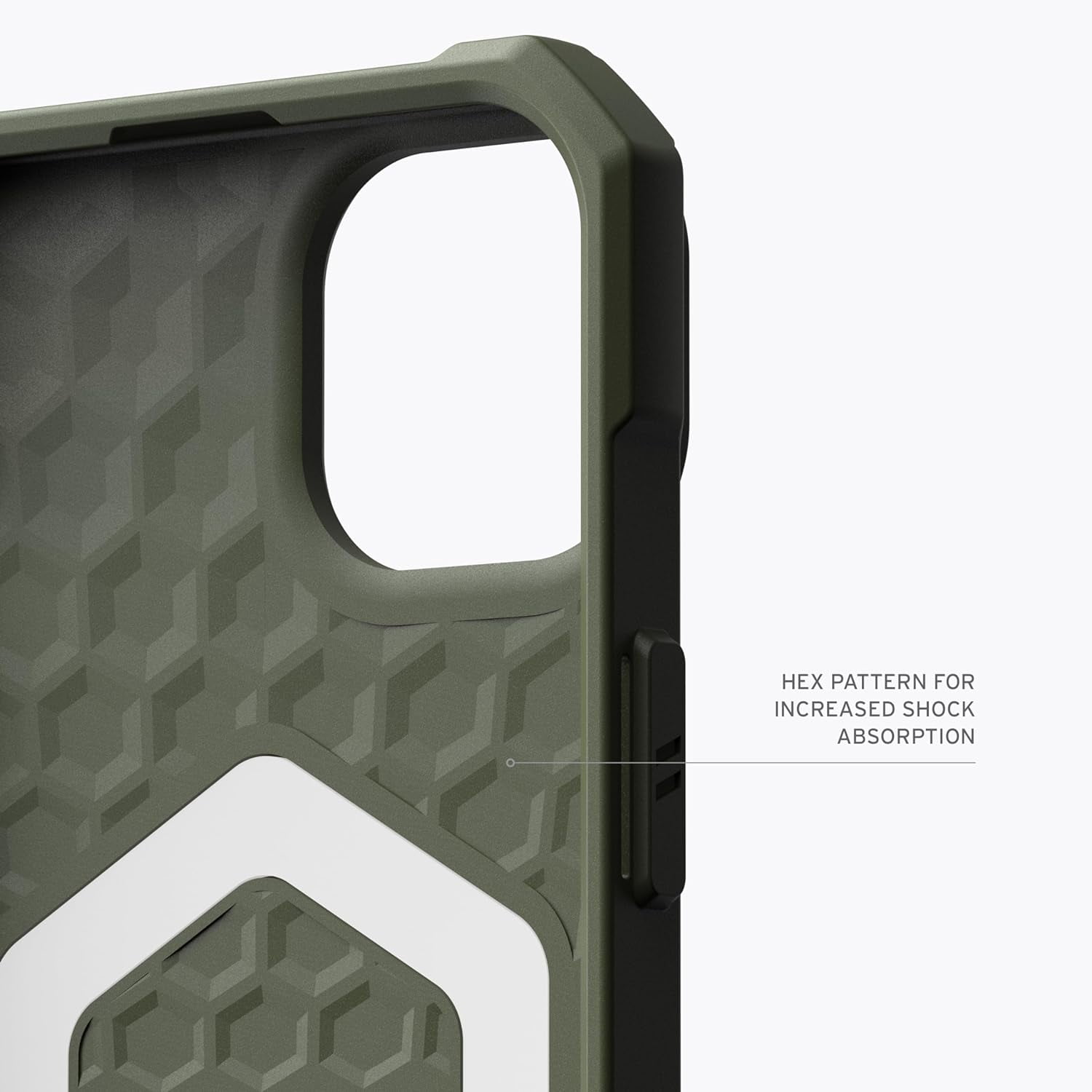 UAG iPhone 15 Case 6.1" Essential Armor Olive Drab Built-in Magnet Compatible with MagSafe Charging Rugged Military Grade Dropproof Protective Cover by URBAN ARMOR GEAR