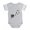 Heather Gray, variant on CafePress - Dandelion Skull_Bl - Cute Infant Baby Football Bodysuit